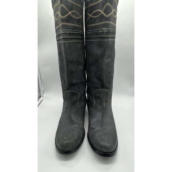 Ruff Hewn Sundancer Boot Tall Gray Women's Size 9.5 Leather - Picture 4 of 12